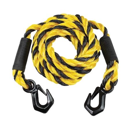 15' X 5/8 In Tow Rope, Tri-Hook, 7200 Lb